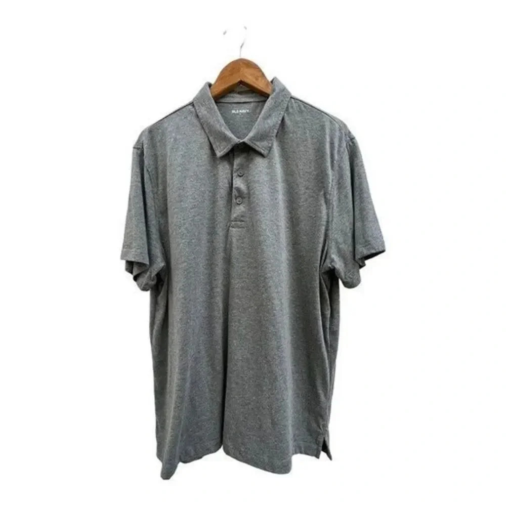 Old Navy Polo Shirt Mens Size XL Short Sleeve Cotton‎ Blend Gray​​​